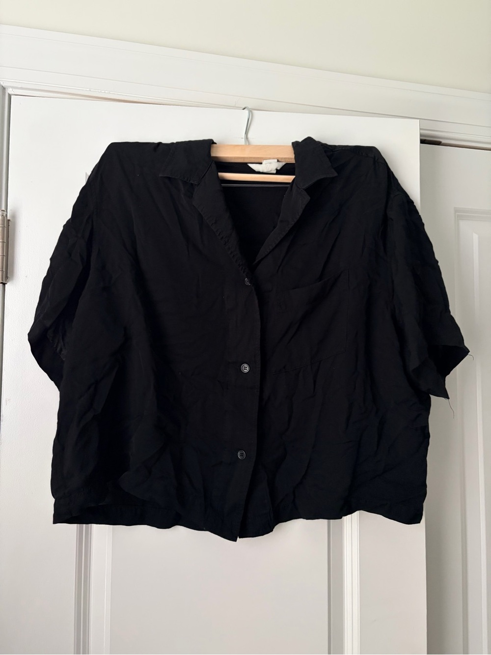 H&M Black Button-Down Top